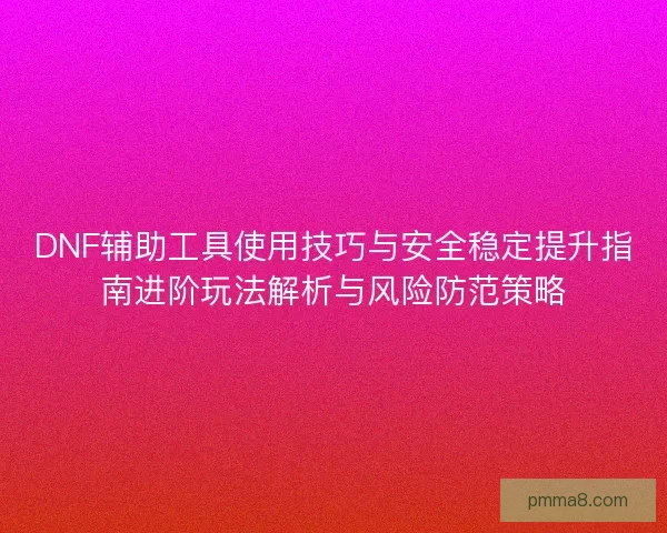 DNF辅助工具使用技巧与安全稳定提升指南进阶玩法解析与风险防范策略